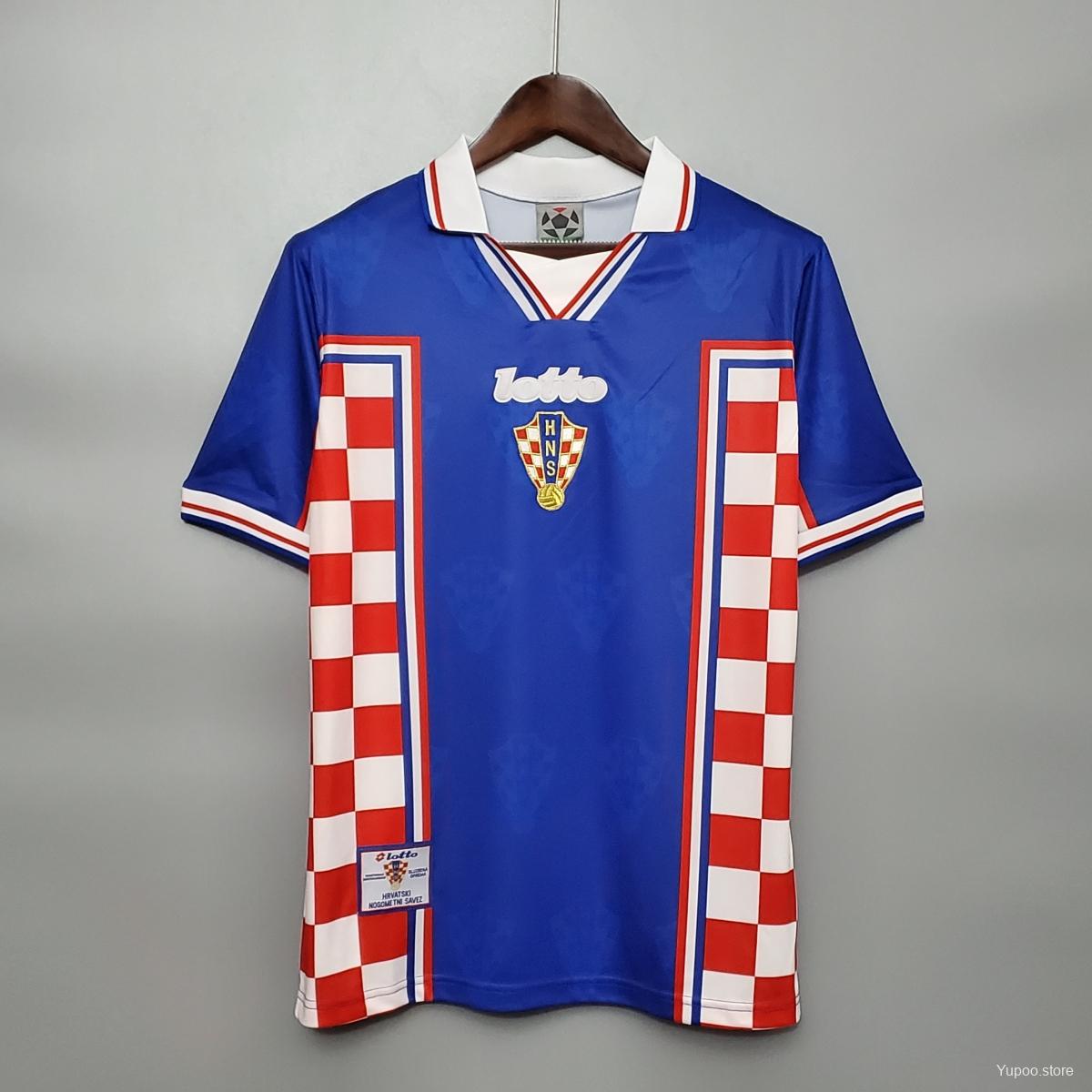 Camiseta de fútbol Croacia 1998 LOCAL MANGA CORTA VERSION FAN